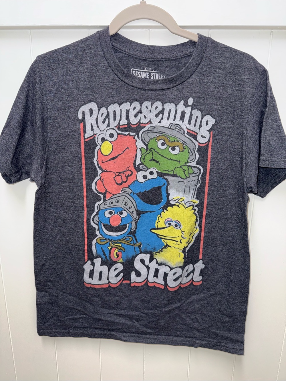 Sesame Street Representing the Street Graphic T-Shirt Men’s Medium Gray